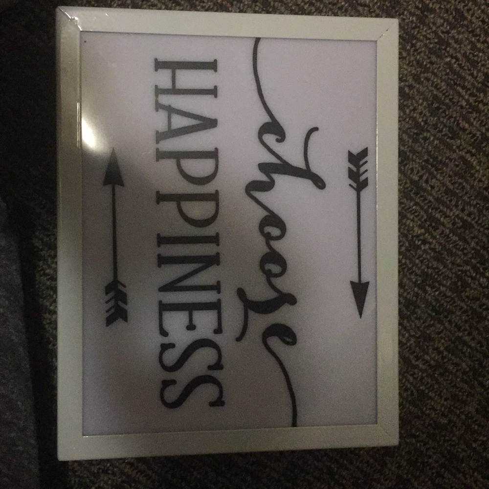 “Choose Happiness” light up sign